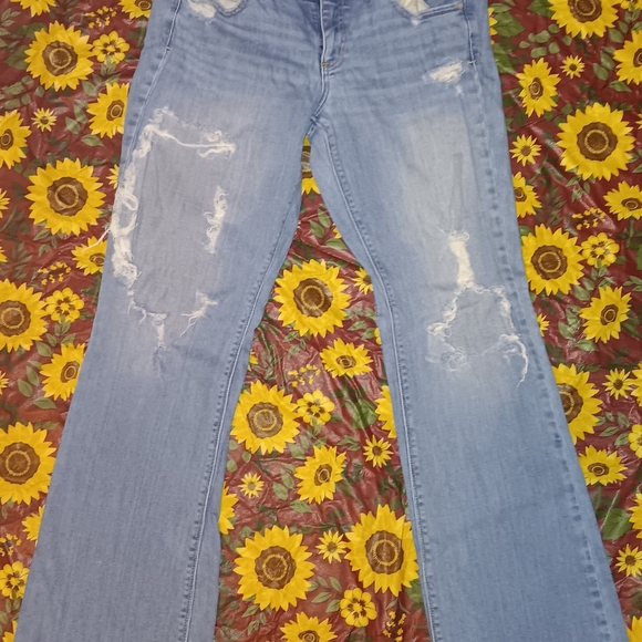 14 X Long American Eagle Artist Flare Jeans - Picture 1 of 4